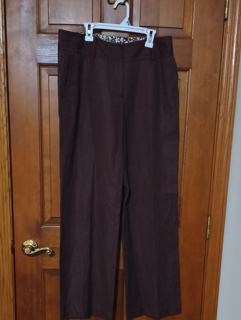 Liz Claiborne Women's Brown Wide-Leg Dress Pants